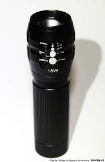 CREE LED Taschenlampe mit FOKUS ZOOM High Power LED 8W, 10W, 15W, 18W 