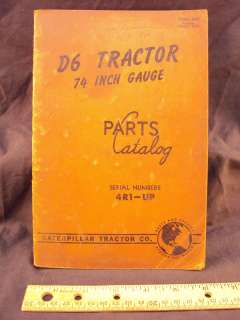 1948 CAT Caterpillar D6 Tractor Parts Manual Book ORIG  
