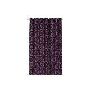 Pascale Curtain 7007GLU08 Schlaufenschal lila Flock schwarz 140x245 cm