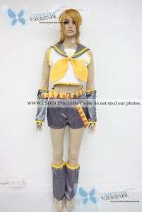 Vocaloid 2 Rin cosplay costume 1087 custom made  