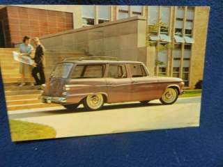 1962 Studebaker Lark Station Wagon. Factory promo postcard. Postmarked 
