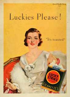 1933 Ad Lucky Strike Cigarette Howard Chandler Christy   ORIGINAL 