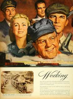1946 Ad Pennsylvania Railroad Workers Jerome Rozen   ORIGINAL 