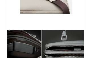 Mens PU Leather Shoulder Cross Body Briefcase Bag UG101 Color Black 