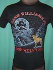 S0321 Vintage Hank Williams Jr Lone Wolf Tour 1990 t shirt soft thin 