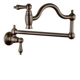 Belle Foret Wall Mount Pot Filler in Tumbled Bronze (F8BA5006BRR) from 