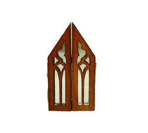 Mini Gothic Mirrored Halloween Triptych Church Cabinet  