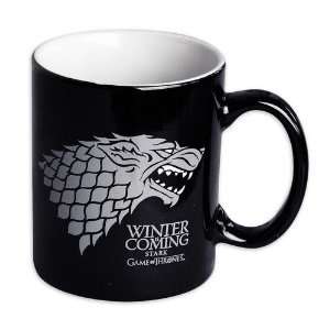 Game of Thrones Tasse Winter is Coming (Stark)   schwarz, aus Keramik 