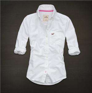 NWT Hollister by Abercrombie Women Palm Canyon Button Down Classic 
