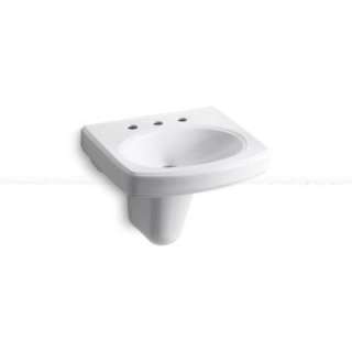 KOHLER Pinoir 8 In. Wall Mount Lavatory in White K 2035 8 0 at The 