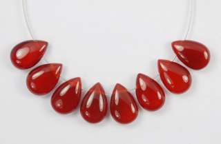 pcs Natural Red Agate 8x12mm Flat Tear drop Beads CB173  