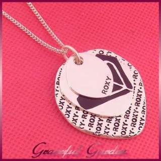 NL0229 Brand New Cool Girl Teens Fashion Roxy Silver Plated 3 Pendant 