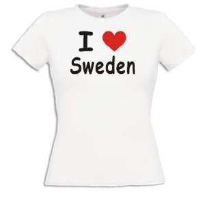 LOVE Sweden T Shirt Damen S XXL  Sport & Freizeit