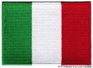 ITALY FLAG embroidered iron on PATCH ITALIAN EMBLEM new  