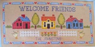 Counted Cross Stitch KIT~Country WELCOME FRIENDS Sampler~Dimensions 