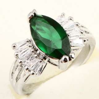 MARQUISE COCKTAIL GREEN EMERALD *A007* Engagement RING  