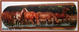 PALOMINO Paint Brown Horses CEILING FAN BLADES Set 4  