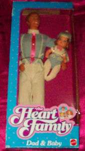 1984 Mattel The Heart Family Dad and Baby Boy #9079  