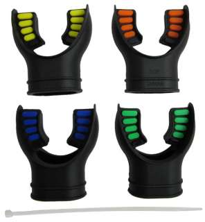 Black Silicone Mouthpiece w/ Color Tab & Regulator Tie  