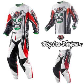 Troy Lee Designs TLD GP Lucha Motorcycle Gear White Green Jersey Small 