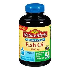 Nature Made Fish Oil, 1200mg, Liquid Softgels, 180 ea  