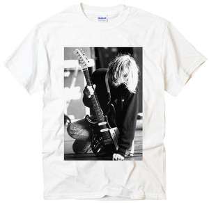 Kurt Cobain Concert nirvana band rock music punk white t shirt  