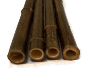Bamboo Poles Black 1.75 x 5 Tiki Zen Tropical Decor  