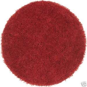 Hand woven Shag Solo Red Carpet Area Rug 4 Round  