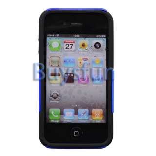 BLUE MESH SOFT SILICONE HARD PLASTIC HYBRID CASE COVER FOR APPLE 