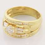 Gorgeous 14K White Gold Brilliant White Diamond Engagement Ring 
