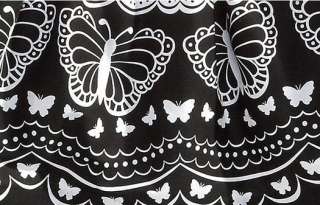   Rare Editions sz 4T White Black BUTTERFLY Dress Easter Birthday Party