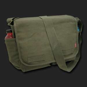 MILITARY OLIVE ARMY HEAVYWEIGHT MESSENGER BAG BACKPACK  