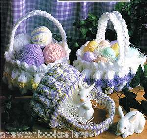 Pattern to Make EASTER BASKETS IN 2 SIZES ~~ Crochet PATTERN  