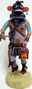 13 Hopi Carved Priest Killer Katsina Sculpture Kachina Doll by Tom 