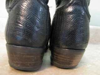 TONY LAMA Ostrich & Os.Leg COWBOY BOOTS Black 10 D  