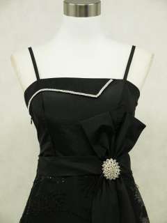   Plus Size Satin Black Long Prom Ball Gown Wedding/Evening Dress 18 20