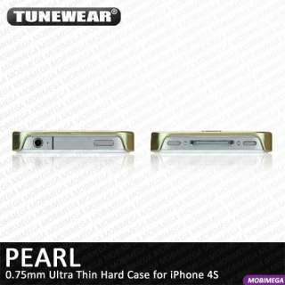 Tunewear Pearl Ultra Thin 0.75mm Eggshell Hard Case Cover iPhone 4 4S 
