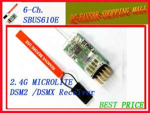4G 6 Channel MICROLITE DSM2 /DSMX Receiver SBUS610E JR / SPEK  