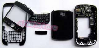 Full Black Housing Case Keypad Fr Blackberry Curve 8530  