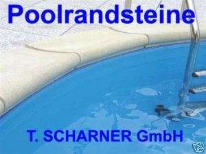 Randsteine NKS GRAU Muster Schwimmbadstein Rand  