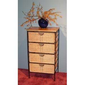  4D Concepts 4 Drawer Wicker Accent Chest