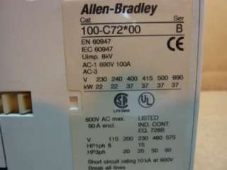 Allen Bradley Contactor 100 C72*00 , 100 C7200 #34670  