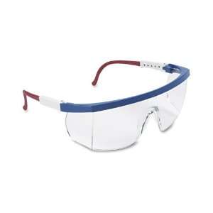  Nassau Plus Safety Glasses, Red/White/Blue Frame Office 