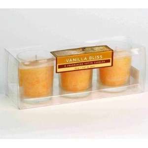 Morgan Avery 6215 aroma luxTM 3 Poured Votive Candles   Vanilla Bliss
