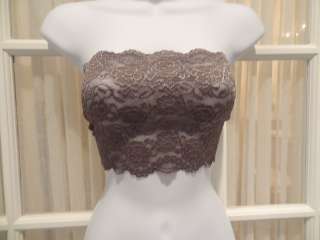 New Strapless Stretch Lace Smoke Bandeau Camisole by Ally Rose Toppers 