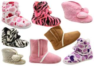 Ladies Girls Funky Cosy Ankle Boot Slipper Boots 10   8  
