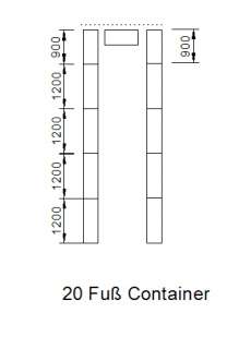 Reifenregal 20 Fuss Container Reifenlager Steckregal  