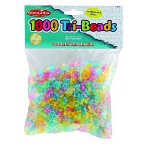  Charles Leonard Inc, Beads   Tri   Translucent   1000/Bag 