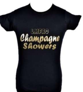 LMFAO CHAMPAGNE SHOWERS T SHIRT & GOLD GLITTER AGE 5 15  
