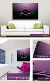 Abstract Contemporary Purple Water Drop Wall Art  